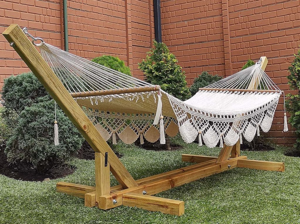 Base para hamaca color madera Hamacas Paradise